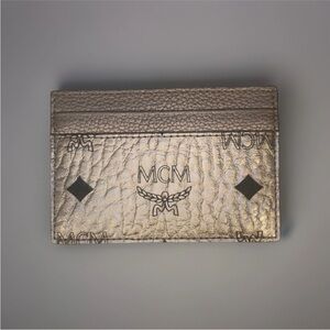 MCM Silver Card Holder